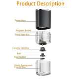 Darrahopens Appliances > Kitchen Appliances > Coffee Machines & Accessories Electric Burr Coffee Grinder - Mini Cordless Coffee Bean Grinder for Home & Travel