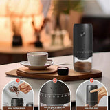 Darrahopens Appliances > Kitchen Appliances > Coffee Machines & Accessories Electric Coffee Grinder - Rechargeable Coffee Mill, Compact Grinder for Office & Travel