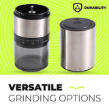 Darrahopens Appliances > Kitchen Appliances > Coffee Machines & Accessories Electric Coffee Grinder - Rechargeable USB Bean Mill, Portable Automatic Grinder