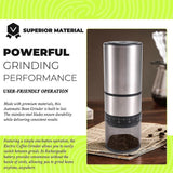 Darrahopens Appliances > Kitchen Appliances > Coffee Machines & Accessories Electric Coffee Grinder - Rechargeable USB Bean Mill, Portable Automatic Grinder