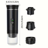 Darrahopens Appliances > Kitchen Appliances > Coffee Machines & Accessories (grey )Upgraded Portable Coffee Maker with Temperature and Power Display, USB-C Charging, Self-Heating & Cold Brew Functions, Compatible with Coffee Capsules/Ground Coffee. Perfect Espresso Machine for Home, Office, Travel, RV, and Camping. Ideal for Offi