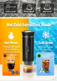 Darrahopens Appliances > Kitchen Appliances > Coffee Machines & Accessories (grey )Upgraded Portable Coffee Maker with Temperature and Power Display, USB-C Charging, Self-Heating & Cold Brew Functions, Compatible with Coffee Capsules/Ground Coffee. Perfect Espresso Machine for Home, Office, Travel, RV, and Camping. Ideal for Offi