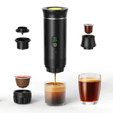 Darrahopens Appliances > Kitchen Appliances > Coffee Machines & Accessories (grey )Upgraded Portable Coffee Maker with Temperature and Power Display, USB-C Charging, Self-Heating & Cold Brew Functions, Compatible with Coffee Capsules/Ground Coffee. Perfect Espresso Machine for Home, Office, Travel, RV, and Camping. Ideal for Offi