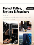 Darrahopens Appliances > Kitchen Appliances > Coffee Machines & Accessories (grey )Upgraded Portable Coffee Maker with Temperature and Power Display, USB-C Charging, Self-Heating & Cold Brew Functions, Compatible with Coffee Capsules/Ground Coffee. Perfect Espresso Machine for Home, Office, Travel, RV, and Camping. Ideal for Offi