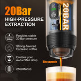 Darrahopens Appliances > Kitchen Appliances > Coffee Machines & Accessories (grey )Upgraded Portable Coffee Maker with Temperature and Power Display, USB-C Charging, Self-Heating & Cold Brew Functions, Compatible with Coffee Capsules/Ground Coffee. Perfect Espresso Machine for Home, Office, Travel, RV, and Camping. Ideal for Offi