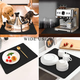 Darrahopens Appliances > Kitchen Appliances > Coffee Machines & Accessories Kitchen Counter Mat for Coffee Maker – Absorbent & Quick-Dry Bar Pad with Non-Slip Backing, Protective Surface for Espresso Machine, Dish Drying Mat (Black,40*60cm)