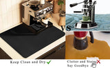 Darrahopens Appliances > Kitchen Appliances > Coffee Machines & Accessories Kitchen Counter Mat for Coffee Maker – Absorbent & Quick-Dry Bar Pad with Non-Slip Backing, Protective Surface for Espresso Machine, Dish Drying Mat (Black,40*60cm)