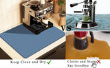 Darrahopens Appliances > Kitchen Appliances > Coffee Machines & Accessories Kitchen Counter Mat for Coffee Maker – Absorbent & Quick-Dry Bar Pad with Non-Slip Backing, Protective Surface for Espresso Machine, Dish Drying Mat (Blue,30*40cm)