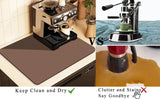 Darrahopens Appliances > Kitchen Appliances > Coffee Machines & Accessories Kitchen Counter Mat for Coffee Maker – Absorbent & Quick-Dry Bar Pad with Non-Slip Backing, Protective Surface for Espresso Machine, Dish Drying Mat (Brown,50*60cm)