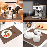 Darrahopens Appliances > Kitchen Appliances > Coffee Machines & Accessories Kitchen Counter Mat for Coffee Maker – Absorbent & Quick-Dry Bar Pad with Non-Slip Backing, Protective Surface for Espresso Machine, Dish Drying Mat (Brown,50*60cm)