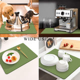 Darrahopens Appliances > Kitchen Appliances > Coffee Machines & Accessories Kitchen Counter Mat for Coffee Maker – Absorbent & Quick-Dry Bar Pad with Non-Slip Backing, Protective Surface for Espresso Machine, Dish Drying Mat (Green,40*60cm)