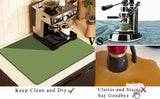 Darrahopens Appliances > Kitchen Appliances > Coffee Machines & Accessories Kitchen Counter Mat for Coffee Maker – Absorbent & Quick-Dry Bar Pad with Non-Slip Backing, Protective Surface for Espresso Machine, Dish Drying Mat (Green,50*80cm)