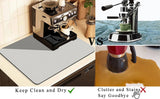 Darrahopens Appliances > Kitchen Appliances > Coffee Machines & Accessories Kitchen Counter Mat for Coffee Maker – Absorbent & Quick-Dry Bar Pad with Non-Slip Backing, Protective Surface for Espresso Machine, Dish Drying Mat (Grey,40*50cm)