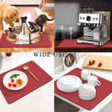 Darrahopens Appliances > Kitchen Appliances > Coffee Machines & Accessories Kitchen Counter Mat for Coffee Maker – Absorbent & Quick-Dry Bar Pad with Non-Slip Backing, Protective Surface for Espresso Machine, Dish Drying Mat (Red,30*40cm)