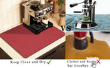 Darrahopens Appliances > Kitchen Appliances > Coffee Machines & Accessories Kitchen Counter Mat for Coffee Maker – Absorbent & Quick-Dry Bar Pad with Non-Slip Backing, Protective Surface for Espresso Machine, Dish Drying Mat (Red,60*90cm)