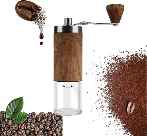 Darrahopens Appliances > Kitchen Appliances > Coffee Machines & Accessories Manual Coffee Grinder - Ceramic Burr, Adjustable Grind Levels for Drip & Espresso