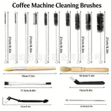 Darrahopens Appliances > Kitchen Appliances > Coffee Machines & Accessories Professional Coffee Machine Cleaning Brush Set | 6-Piece Multi-functional Tool Kit | Includes Dosing Needle / Bent Cleaning Brush / Flat Cleaning Brush / Wooden Handle Cleaning Brush / Metal Handle Cleaning Brush / Bent Brush with Spoon | Suitable for dee