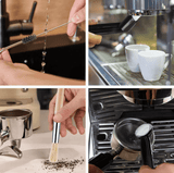 Darrahopens Appliances > Kitchen Appliances > Coffee Machines & Accessories Professional Coffee Machine Cleaning Brush Set | 6-Piece Multi-functional Tool Kit | Includes Dosing Needle / Bent Cleaning Brush / Flat Cleaning Brush / Wooden Handle Cleaning Brush / Metal Handle Cleaning Brush / Bent Brush with Spoon | Suitable for dee