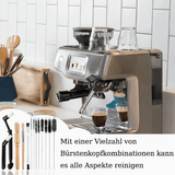 Darrahopens Appliances > Kitchen Appliances > Coffee Machines & Accessories Professional Coffee Machine Cleaning Brush Set | 6-Piece Multi-functional Tool Kit | Includes Dosing Needle / Bent Cleaning Brush / Flat Cleaning Brush / Wooden Handle Cleaning Brush / Metal Handle Cleaning Brush / Bent Brush with Spoon | Suitable for dee