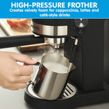 Darrahopens Appliances > Kitchen Appliances > Coffee Machines & Accessories Pronti Breakfast Set with Rose Gold Kettle & Toaster with 1.2L Espresso Machine - Black