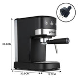 Darrahopens Appliances > Kitchen Appliances > Coffee Machines & Accessories Pronti Breakfast Set with Rose Gold Kettle & Toaster with 1.2L Espresso Machine - Black