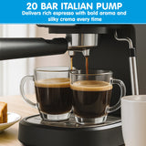 Darrahopens Appliances > Kitchen Appliances > Coffee Machines & Accessories Pronti Breakfast Set with Rose Gold Kettle & Toaster with 1.2L Espresso Machine - Black