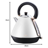 Darrahopens Appliances > Kitchen Appliances > Coffee Machines & Accessories Pronti Breakfast Set with Rose Gold Kettle & Toaster with 1.2L Espresso Machine - White