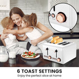 Darrahopens Appliances > Kitchen Appliances > Coffee Machines & Accessories Pronti Breakfast Set with Rose Gold Kettle & Toaster with 1.2L Espresso Machine - White