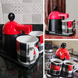 Darrahopens Appliances > Kitchen Appliances > Coffee Machines & Accessories Red Mini Expresso 2Cups Ceramics Coffee Maker Moka Coffee Maker Italian Classic