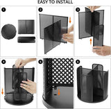 Darrahopens Appliances > Kitchen Appliances > Coffee Machines & Accessories Rotating paper cup dispenser - cup holder with 4 compartments - with 360° turntable - suitable for kitchens, bathrooms and coffee bars - black