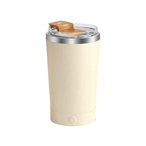 Darrahopens Appliances > Kitchen Appliances > Coffee Machines & Accessories Self Stirring Coffee Mug With Lid Electric High Speed Self Stirring Mug 400ml Rechargeable Detachable Stainless Steel Self Stirring Cup for Coffee, Milk,(brown)