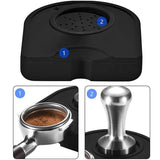 Darrahopens Appliances > Kitchen Appliances > Coffee Machines & Accessories Silicone Coffee Tamper Mat Non Slip Corner Tamping Pad for Espresso Station 14x12.5cm