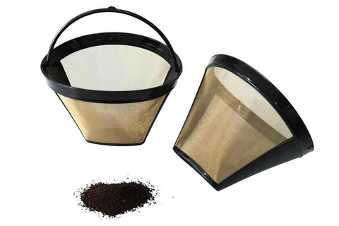 Darrahopens Appliances > Kitchen Appliances > Coffee Machines & Accessories Stainless Steel Reusable Cone Shape Permanent Coffee Filter Mesh Basket 1pc