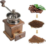 Darrahopens Appliances > Kitchen Appliances > Coffee Machines & Accessories Wooden Coffee Grinder Vintage Antique Ceramic Hand Cranked Coffee Grinder with Retro Style Wooden Coffee Grinder-tfrf