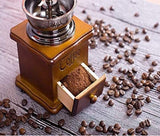 Darrahopens Appliances > Kitchen Appliances > Coffee Machines & Accessories Wooden Coffee Grinder Vintage Antique Ceramic Hand Cranked Coffee Grinder with Retro Style Wooden Coffee Grinder-tfrf
