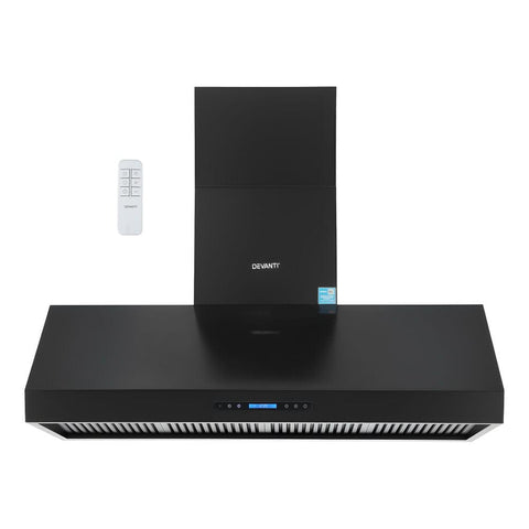 Darrahopens Appliances > Kitchen Appliances > Cooking Ranges Devanti 1500mm Commercial BBQ Range Hood Dual Motor W/ Remote Control Black
