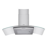 Darrahopens Appliances > Kitchen Appliances > Cooking Ranges Devanti 90cm Range Hood Curved Glass Canopy Rangehood Kitchen Exhaust Fan