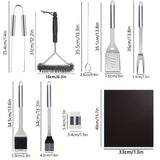 Darrahopens Appliances > Kitchen Appliances > Cooktops & Stoves BBQ Grill Accessories Set (17pcs)