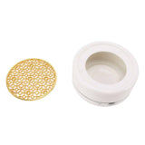 Darrahopens Appliances > Kitchen Appliances > Cooktops & Stoves Ceramic Tea Pot Warmer with 11.8cm Gold Gasket Circular Concave Tea Kettle Heating Base for Home Kitchen Countertops In Australia - Darrahopens