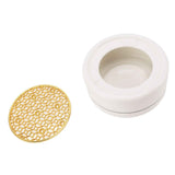 Darrahopens Appliances > Kitchen Appliances > Cooktops & Stoves Ceramic Tea Pot Warmer with 11.8cm Gold Gasket Circular Concave Tea Kettle Heating Base for Home Kitchen Countertops In Australia - Darrahopens