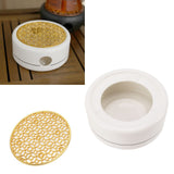 Darrahopens Appliances > Kitchen Appliances > Cooktops & Stoves Ceramic Tea Pot Warmer with 11.8cm Gold Gasket Circular Concave Tea Kettle Heating Base for Home Kitchen Countertops In Australia - Darrahopens