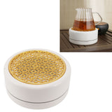 Darrahopens Appliances > Kitchen Appliances > Cooktops & Stoves Ceramic Tea Pot Warmer with 11.8cm Gold Gasket Circular Concave Tea Kettle Heating Base for Home Kitchen Countertops In Australia - Darrahopens