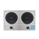 Darrahopens Appliances > Kitchen Appliances > Cooktops & Stoves Devanti 2 Hobs Ceramic Cooktop Electric Hot Plate Infrared Knob Control 2400W