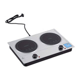 Darrahopens Appliances > Kitchen Appliances > Cooktops & Stoves Devanti 2 Hobs Ceramic Cooktop Electric Hot Plate Infrared Knob Control 2400W