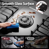 Darrahopens Appliances > Kitchen Appliances > Cooktops & Stoves Devanti 59cm Gas Cooktop 3 Burner Knob Control Glass Hob Cast Iron Black In Australia - Darrahopens