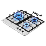Darrahopens Appliances > Kitchen Appliances > Cooktops & Stoves Devanti 59cm Gas Cooktop 3 Burner Knob Control Stainless Steel Hob Silver In Australia - Darrahopens