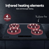 Darrahopens Appliances > Kitchen Appliances > Cooktops & Stoves Devanti Electric Ceramic Cooktop 60cm Touch Control Grey