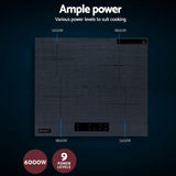 Darrahopens Appliances > Kitchen Appliances > Cooktops & Stoves Devanti Electric Ceramic Cooktop 60cm Touch Control Grey