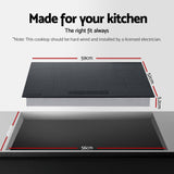 Darrahopens Appliances > Kitchen Appliances > Cooktops & Stoves Devanti Electric Ceramic Cooktop 60cm Touch Control Grey