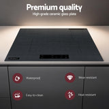 Darrahopens Appliances > Kitchen Appliances > Cooktops & Stoves Devanti Electric Ceramic Cooktop 60cm Touch Control Grey